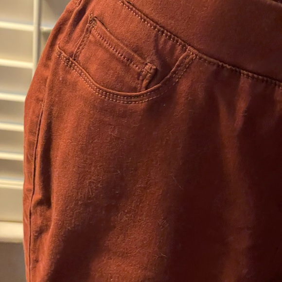 Sound Style Lucy Pull On legging pant petite small platinum stretch orange rust - Picture 4 of 16